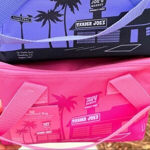 Pink Trader Joes Mini Insulated Tote Bag